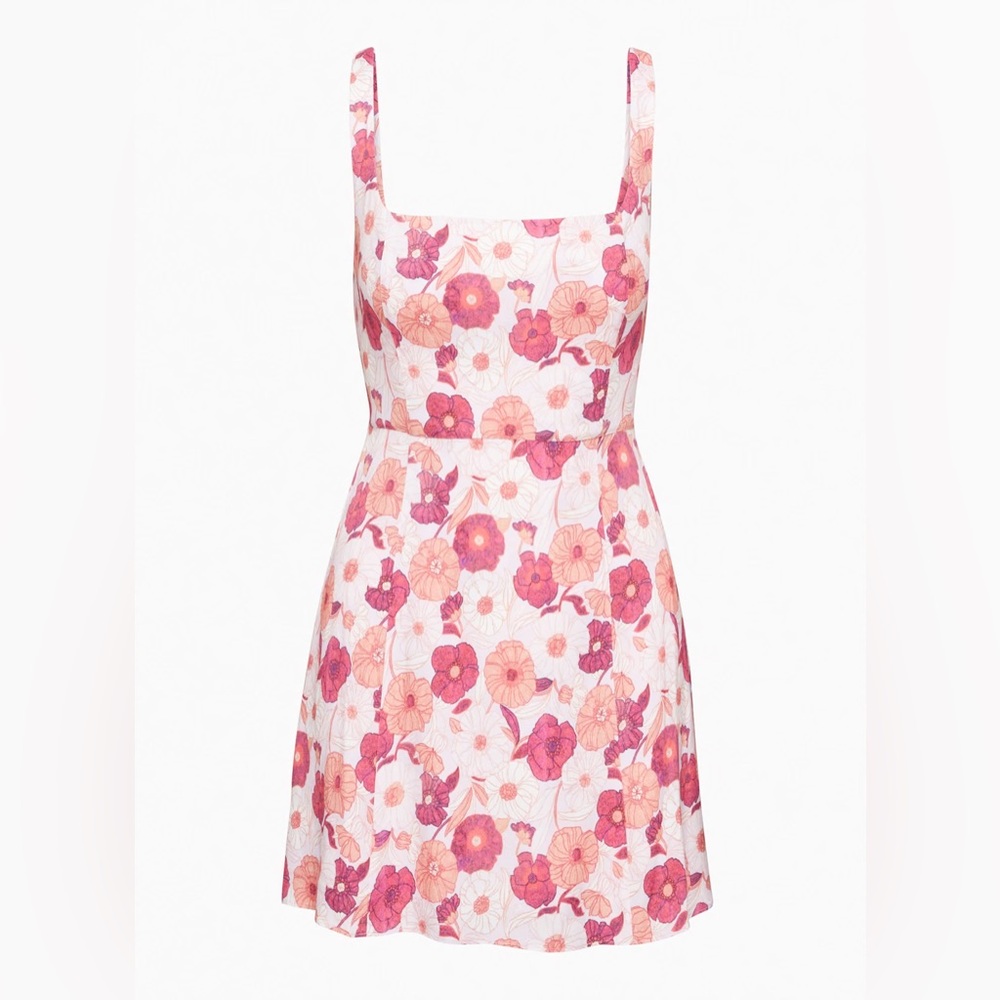 Aritzia Wilfred | NWT Delune Dress in Poetic Pink Print | Size 12